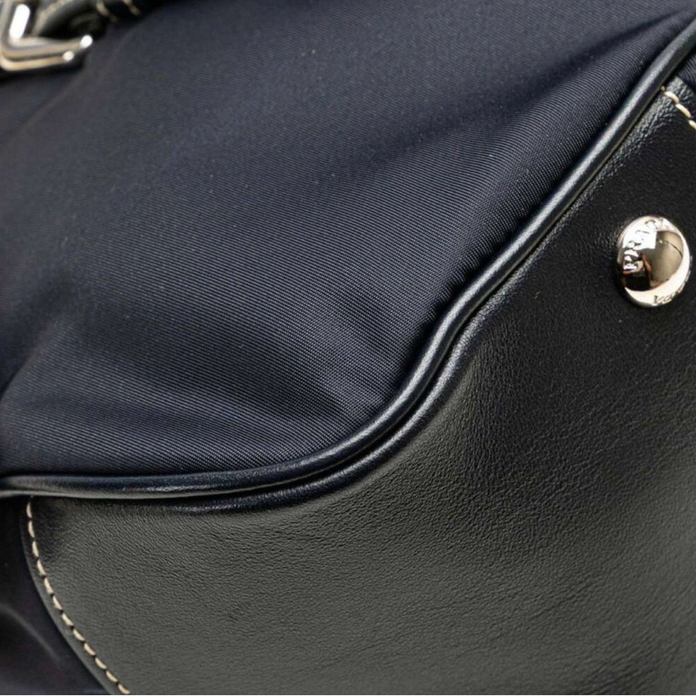 PRADA Nylon Leather 2 Way Shoulder/Top Handle Bag Navy Crossbody (NWOT) - Picture 5 of 11